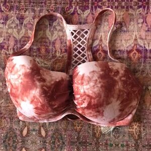 Shade Shore pink tie dye / dip dye bikini swimwear top sz 38 D